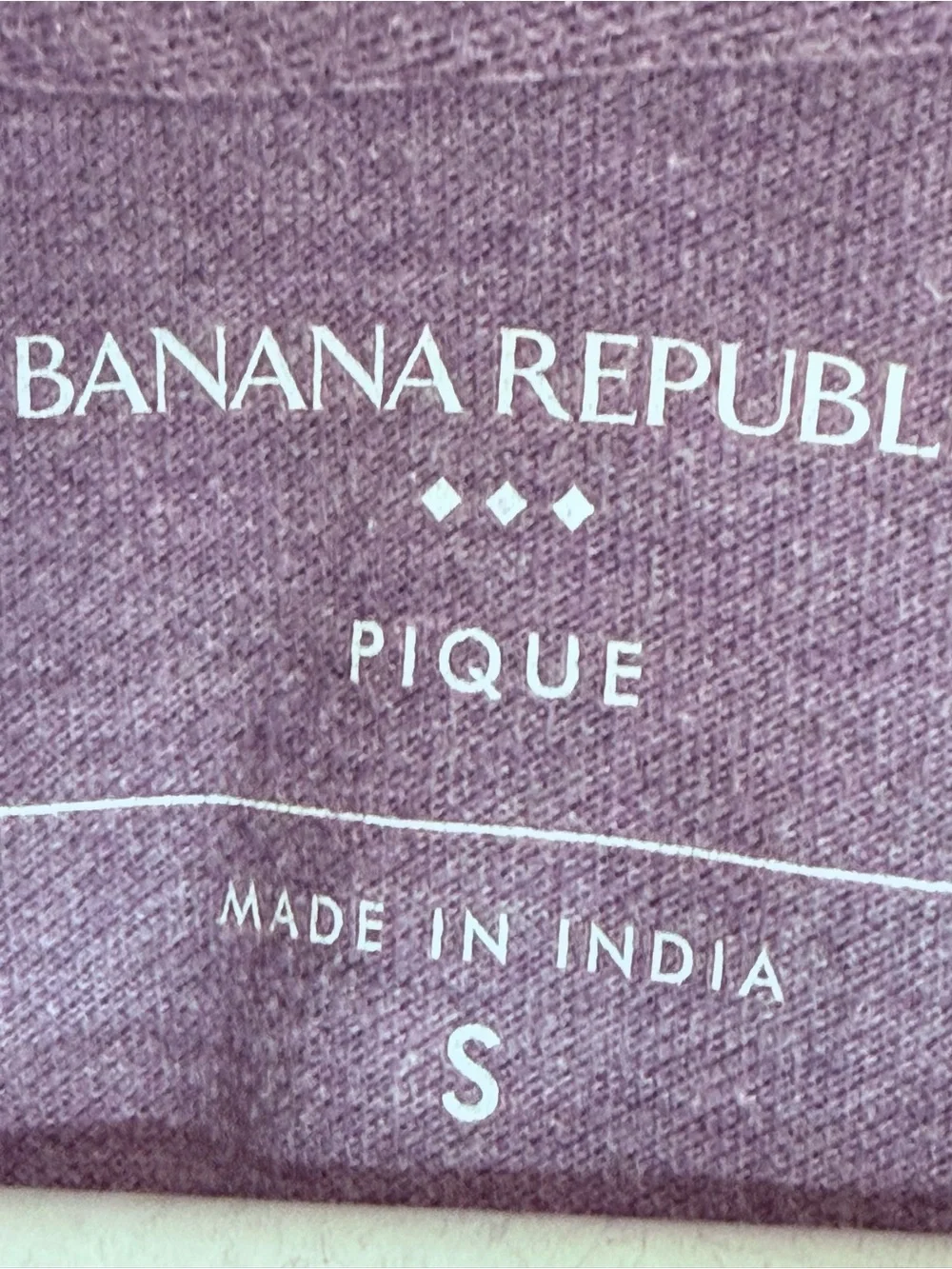 Banana Republic Pique Standard Fit Short Sleeve Polo Light Purple Size S